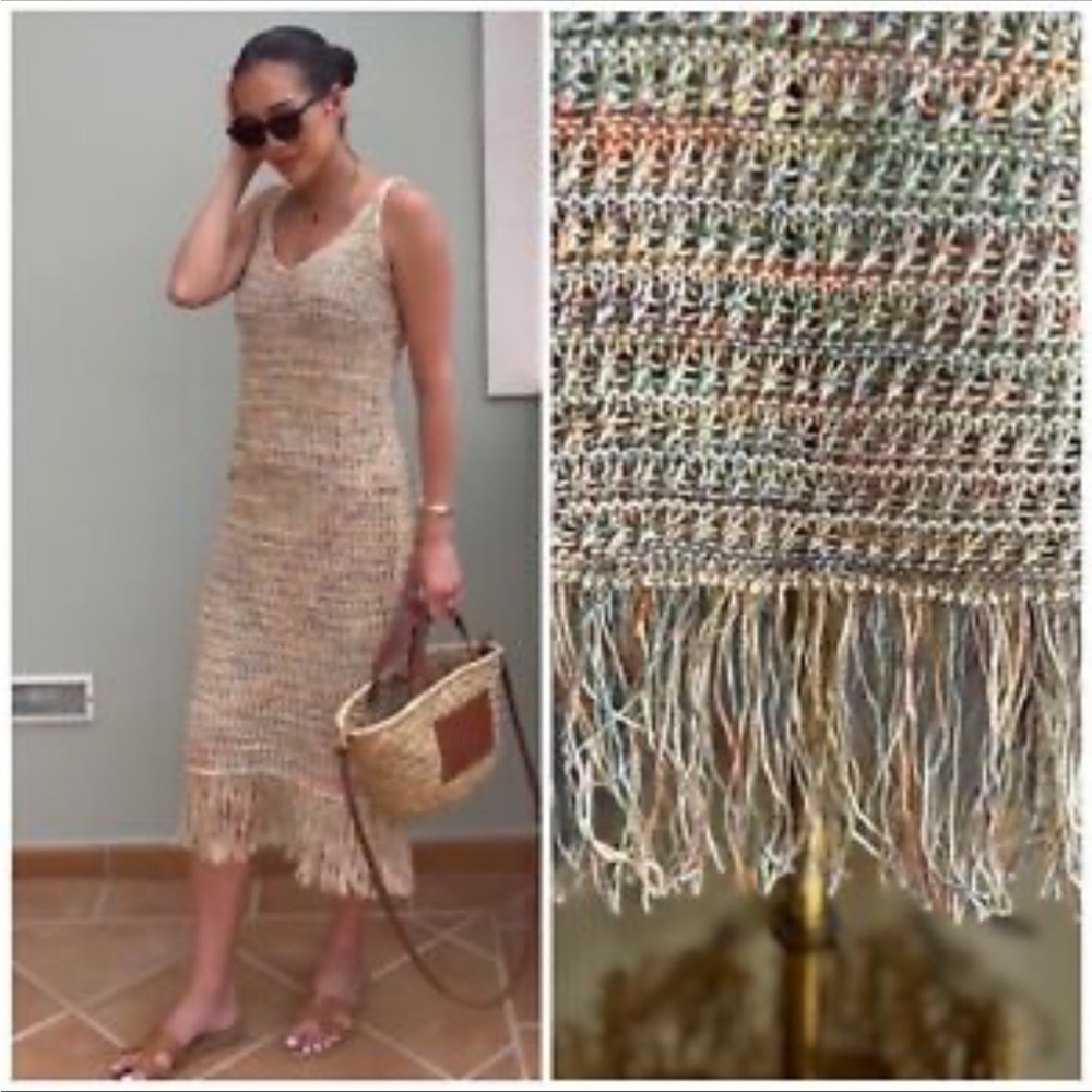 Zara Multicolor Knit Maxi Dress